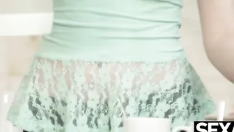 View this perfect lesbo innocent eat cunt for the first time