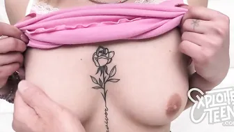 18 Yo porn video – Slender blonde 18 yo penis sucker makes her first porn