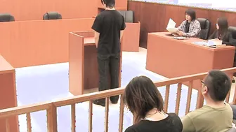 The suspect manages to boned his wifey into court to