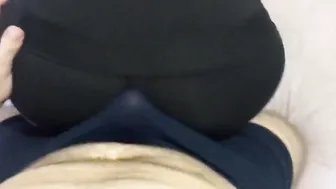Booty rubbing inside pants till he cum into his lingerie