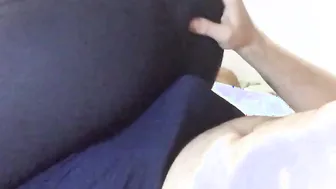 Booty rubbing inside pants till he cum into his lingerie