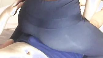 Booty rubbing inside pants till he cum into his lingerie