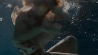 Adorable smoking Bae sexy Edwiga underwater