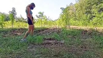 The driver noticed me inside the bushes and asked me