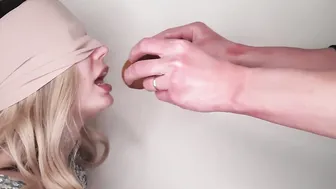 A game of taste. My best friend tricked in blowing my cock and swallowing cum
