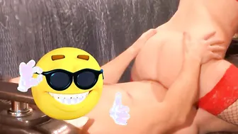 Banged Hottie nylon cunt with mouth