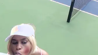 Stranger Getting Oversized titted african to gives bj Outdoor