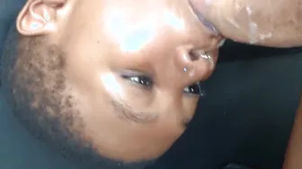 Shaved African Blowing Dick For White Bf inside pov Sex Movie