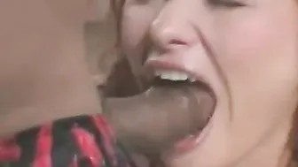 African dick destroys red haireds tight round booty outside
