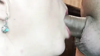 Cum into Mouth Close-up - Jizzed into mouth milf