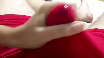 Lingerie hand job A lot of cum through panties cum through