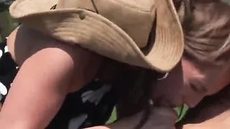 A Bombshell farmer getting her butt penetrated by a cowboy