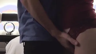 Pale ginger Alex Harper takes a gigantic penis and fucks