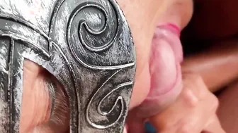 Grandma MILF stepmom sucking off and licking penis for cum inside