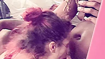 Step Sister Licks My Cum Off Her Sweet Pink Lips