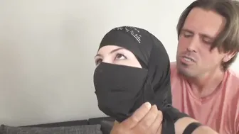 Muslim Woman Satisfies a Friend