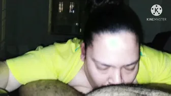 Bust off into fat bimbo mouth
