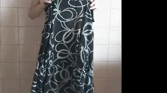 Sub stripping and selfspanking on the clit and pubis