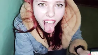 Uncle why did you buy me champagne? Do you want a bj inside the entrance? I take a penis deep