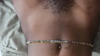 gigantic white penis cums on Black black bushy cunt