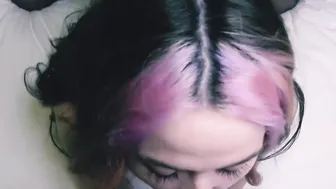 A women like Billie Eilish has sex inside panties