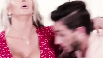 FamilyFuckUp.com - Cougar with Fake Tits makes her Stepson a Kind of Uncomfortable Alura Jenson Lucas Frost