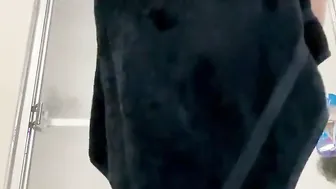 Drying myself off after the shower then cumming with a