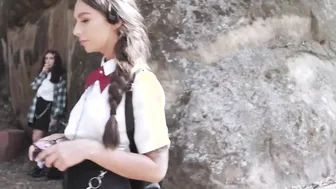 ADULT TIME - Adorable Lesbo Schoolgirls Cut Class To Explore Their Sexsual Desires