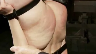 Booty hooked redhead whipped and vibrated