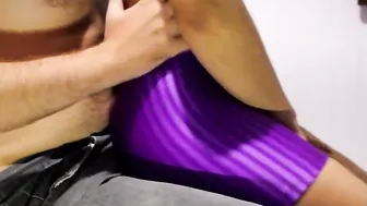 Lap dance cum inside jeans cumming into his jeans leggings