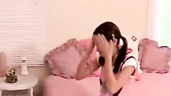 Solo student 18 year old plays with her snatch