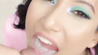 PremiumBukkake - Pris Angel swallows 101 big mouthful cumshots