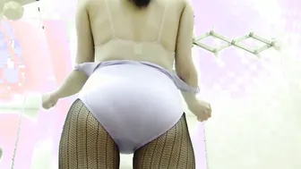 African-haired big boobed goddess leotard changing room change of clothes Konoha  Honoka