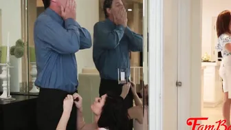Daughter Fucks Dad While Milf Bakes