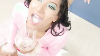 PremiumBukkake - Pris Angel swallows 101 gigantic mouthful cumshots
