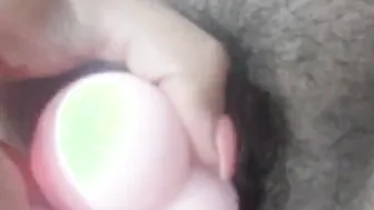 masturbation with vibrator and licker