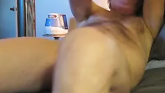 licking my husbands booty fucking him with my woman penis