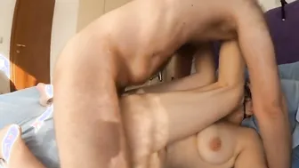 mom banged legs up and drink cumsot