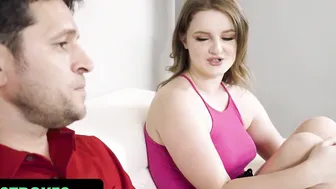 Family Grind - Dark Haired 19 Year Old With Gigantic Butt Getting Impregnated By Her Vulgar Stepdad