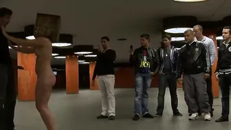 German blond group screwed inside outside