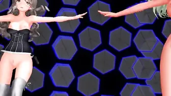 【MMD】Paula  Kashima  Atago  gentlemanly tiger eyes【R-18】