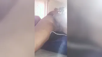 Humping the pillow before someone walk into the room