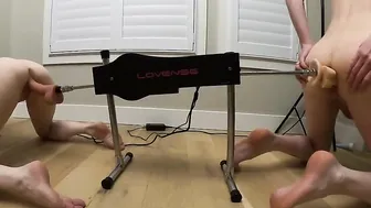 First Time Butt to Cunt Sex Machine Doggy Style Lovers Cum | Peg Lovers