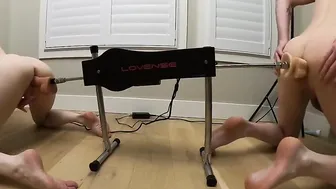 First Time Butt to Cunt Sex Machine Doggy Style Lovers Cum | Peg Lovers