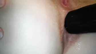 Anal having fun with My Huge Ebony Vibrator
