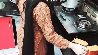 Desi indian Ex-Wife Nailed Inside Kitchen Into Both Holes With Clear Hindi Audio