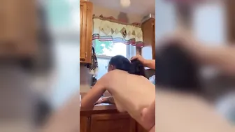 Gets pounded into the kitchen