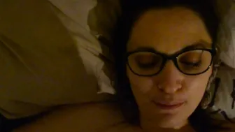 He cums on my face and glasses