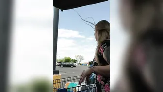 **Public*** Gigantic Hooters milf Flashing Boobs While Loading Groceries xxMissSwitchxx