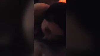 Hot thick Hispanic sucking off my Gigantic penis while she twerks her thick butt